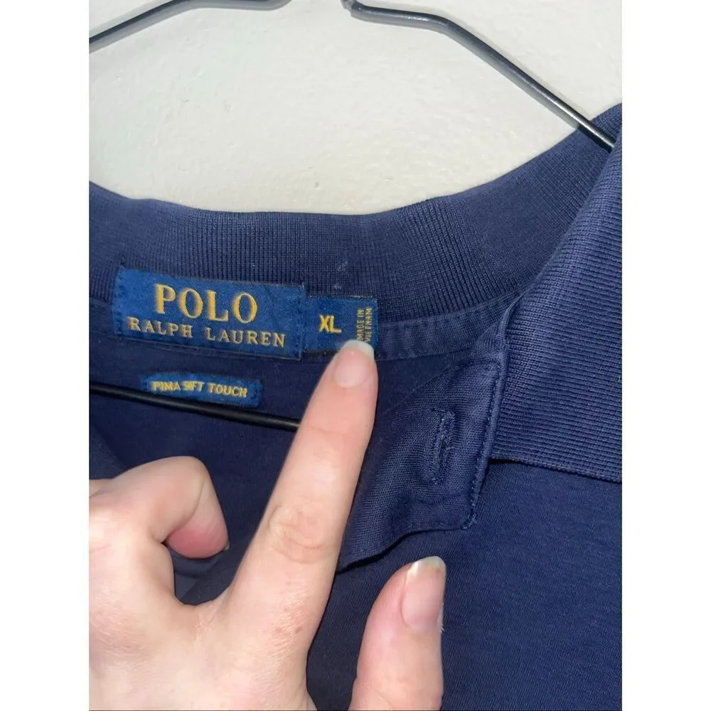 Polo Ralph Lauren Men’s Polo Pima Soft Touch Navy Blue XL